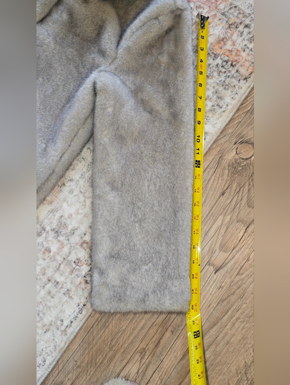 Abercrombie & Fitch Faux Fur Maxi Coat Size Small Gray NWOT - Picture 9 of 11
